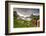 Green Grass and Flowers Frame the Typical Rorbu Surrounded by Sea, Reine, Nordland County-Roberto Moiola-Framed Photographic Print