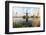 Green Grass and Reed Beds Frame Windmills Reflected in Canal Kinderdijk, South Holland, Netherlands-Roberto Moiola-Framed Photographic Print