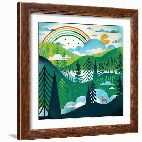 Green Hills-Michael Mullan-Framed Art Print