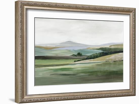 Green Hillside Horizon-Allison Pearce-Framed Art Print