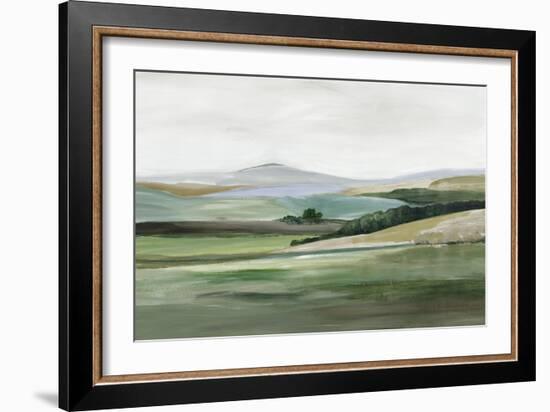 Green Hillside Horizon-Allison Pearce-Framed Art Print