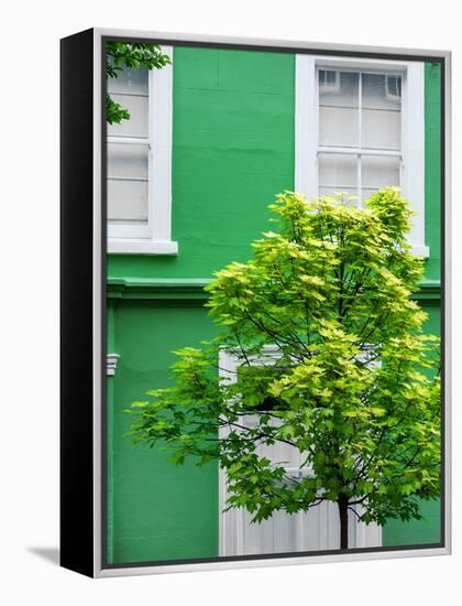 Green House in Notting Hill - London - UK - England - United Kingdom - Europe-Philippe Hugonnard-Framed Premier Image Canvas