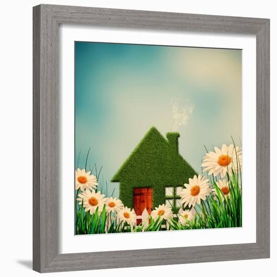 Green House-dtolokonov-Framed Art Print