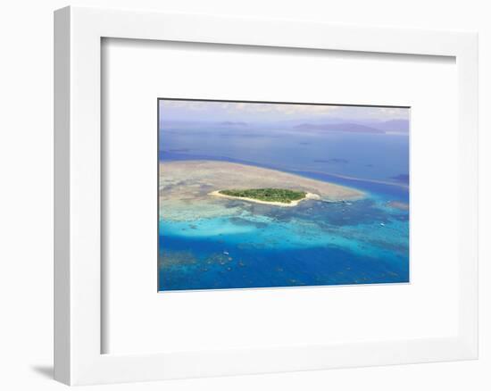 Green Island at Great Barrier Reef near Cairns Australia Seen from Above-dzain-Framed Photographic Print