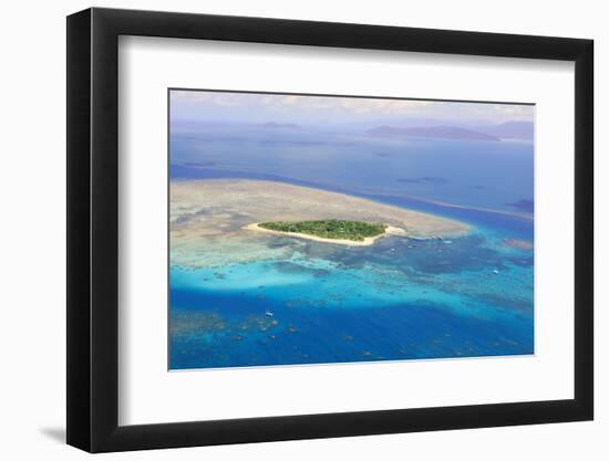 Green Island at Great Barrier Reef near Cairns Australia Seen from Above-dzain-Framed Photographic Print