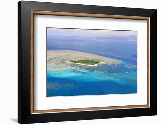 Green Island at Great Barrier Reef near Cairns Australia Seen from Above-dzain-Framed Photographic Print