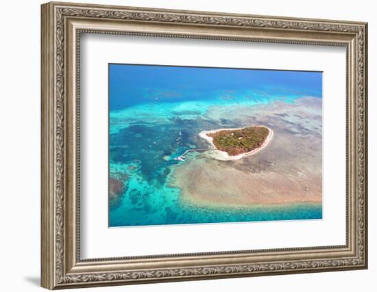 Green Island Great Barrier Reef, Cairns Australia Seen from Above-dzain-Framed Photographic Print