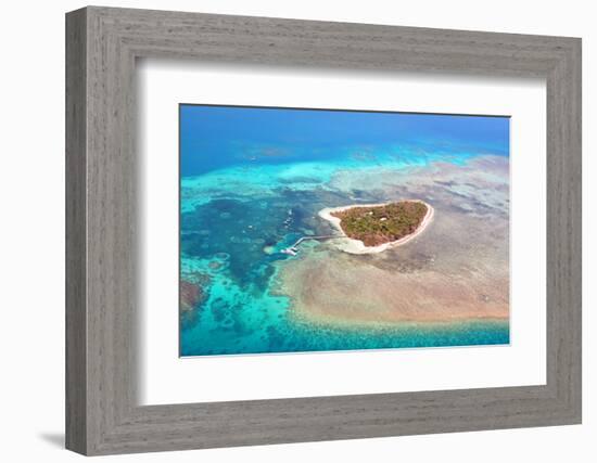 Green Island Great Barrier Reef, Cairns Australia Seen from Above-dzain-Framed Photographic Print