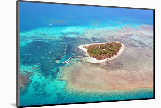 Green Island Great Barrier Reef, Cairns Australia Seen from Above-dzain-Mounted Photographic Print