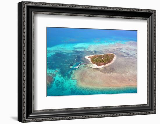 Green Island Great Barrier Reef, Cairns Australia Seen from Above-dzain-Framed Photographic Print