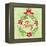 Green Joy Wreath-Teresa Woo-Framed Stretched Canvas