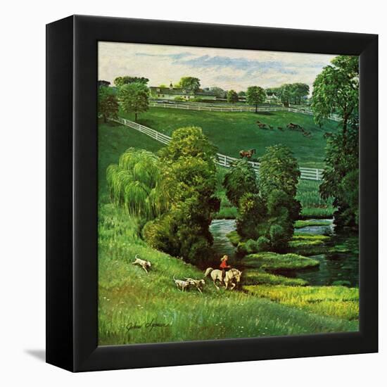 "Green Kentucky Pastures," July 29, 1961-John Clymer-Framed Premier Image Canvas
