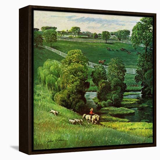 "Green Kentucky Pastures," July 29, 1961-John Clymer-Framed Premier Image Canvas