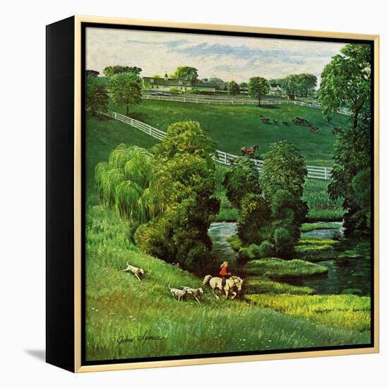 "Green Kentucky Pastures," July 29, 1961-John Clymer-Framed Premier Image Canvas