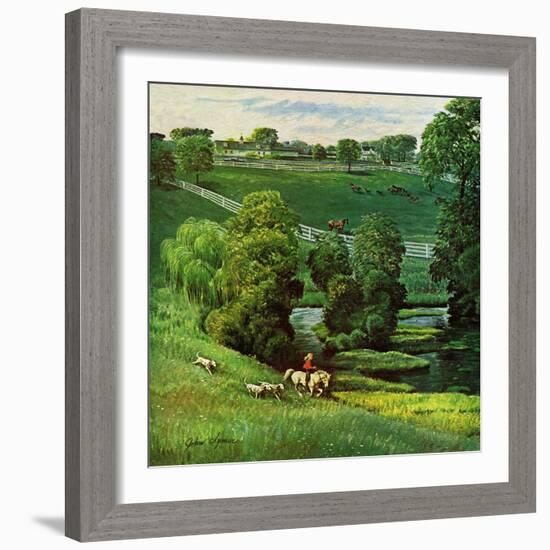 "Green Kentucky Pastures," July 29, 1961-John Clymer-Framed Giclee Print