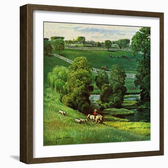 "Green Kentucky Pastures," July 29, 1961-John Clymer-Framed Giclee Print