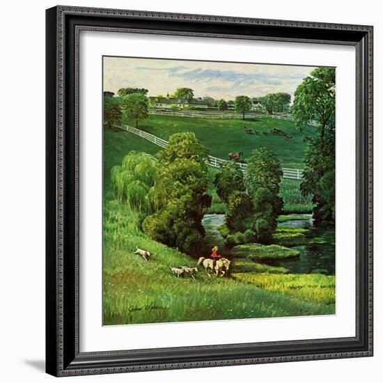 "Green Kentucky Pastures," July 29, 1961-John Clymer-Framed Giclee Print