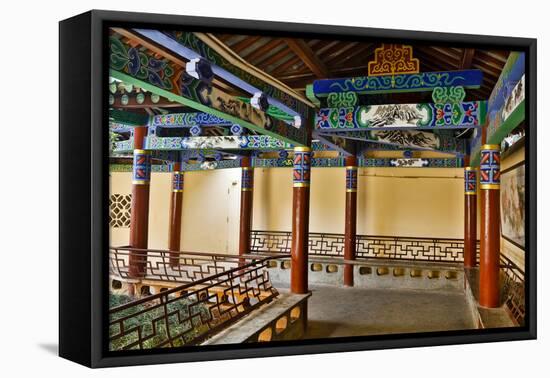 Green Lake Park and its Many Colorful Buildings, Kunming China-Darrell Gulin-Framed Premier Image Canvas