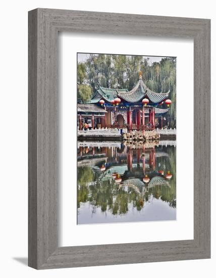 Green Lake Park and its Many Colorful Buildings, Kunming China-Darrell Gulin-Framed Photographic Print