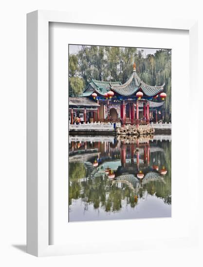 Green Lake Park and its Many Colorful Buildings, Kunming China-Darrell Gulin-Framed Photographic Print