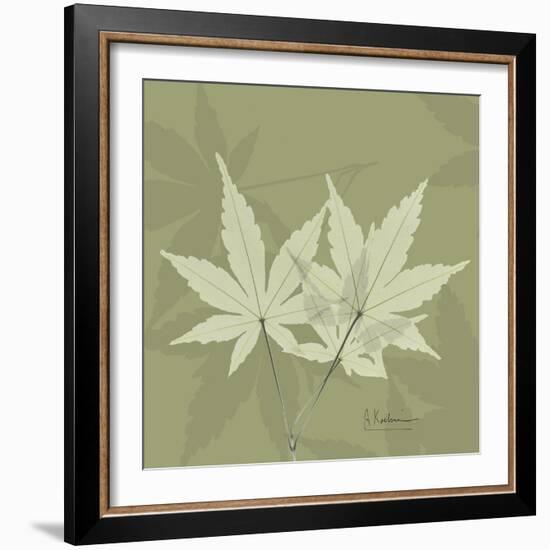 Green Leaf Square 1-Albert Koetsier-Framed Art Print