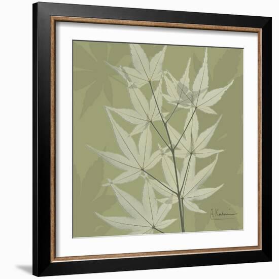 Green Leaf Square 2-Albert Koetsier-Framed Premium Giclee Print