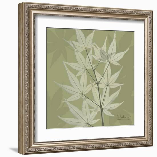 Green Leaf Square 2-Albert Koetsier-Framed Art Print