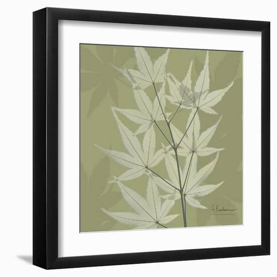 Green Leaf Square 2-Albert Koetsier-Framed Art Print