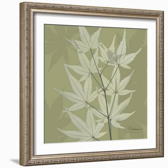 Green Leaf Square 2-Albert Koetsier-Framed Art Print