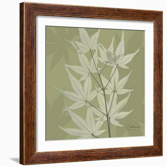 Green Leaf Square 2-Albert Koetsier-Framed Art Print