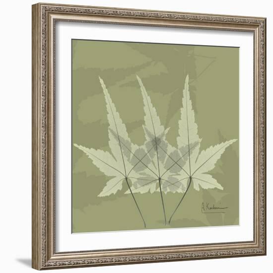 Green Leaf Square 3-Albert Koetsier-Framed Art Print