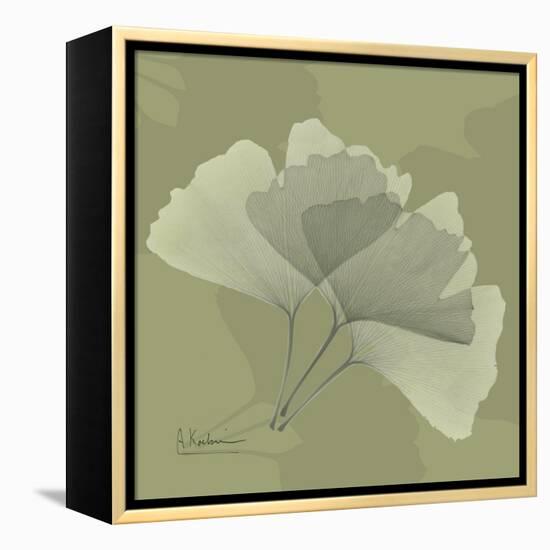 Green Leaf Square 4-Albert Koetsier-Framed Stretched Canvas