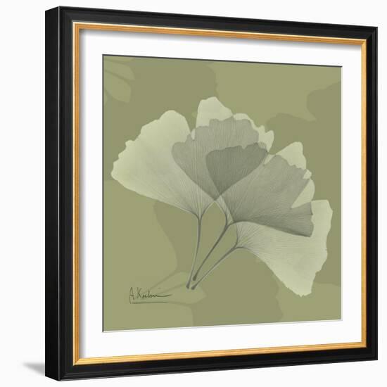 Green Leaf Square 4-Albert Koetsier-Framed Art Print