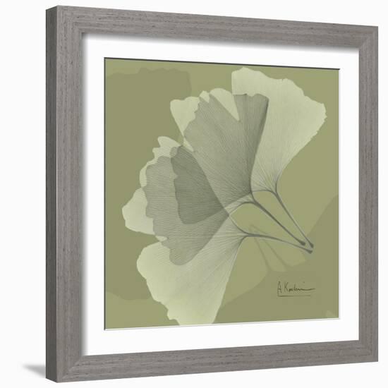 Green Leaf Square 5-Albert Koetsier-Framed Art Print