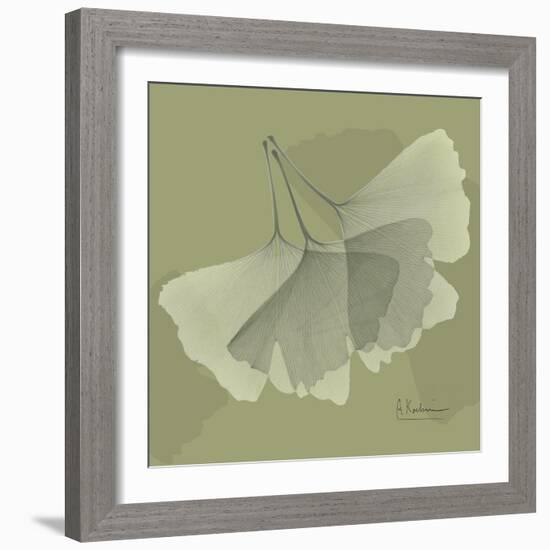 Green Leaf Square 6-Albert Koetsier-Framed Art Print