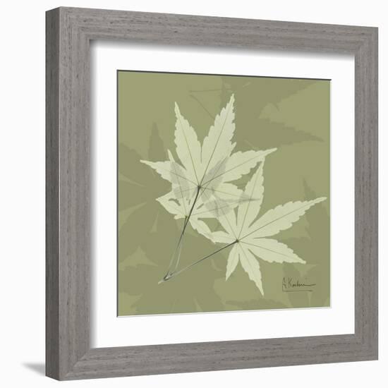 Green Leaf Square 7-Albert Koetsier-Framed Art Print