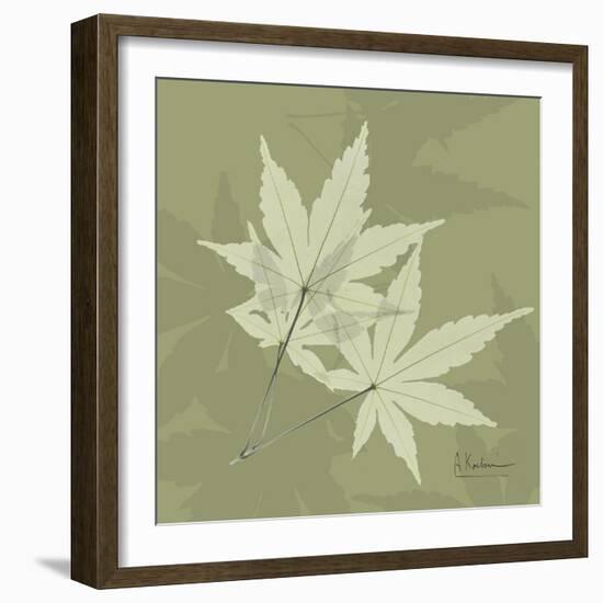 Green Leaf Square 7-Albert Koetsier-Framed Art Print