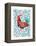 Green Leaves Rooster-Cat Coquillette-Framed Premier Image Canvas