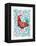 Green Leaves Rooster-Cat Coquillette-Framed Premier Image Canvas