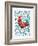 Green Leaves Rooster-Cat Coquillette-Framed Giclee Print