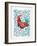 Green Leaves Rooster-Cat Coquillette-Framed Giclee Print