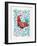 Green Leaves Rooster-Cat Coquillette-Framed Giclee Print