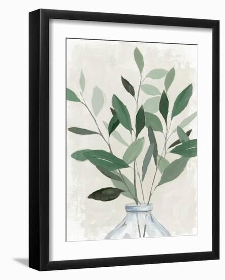 Green Leaves Vase I-Aria K-Framed Art Print