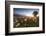 Green meadows of dandelions framed by the midnight sun, Fredvang, Moskenesoya, Nordland county, Lof-Roberto Moiola-Framed Photographic Print