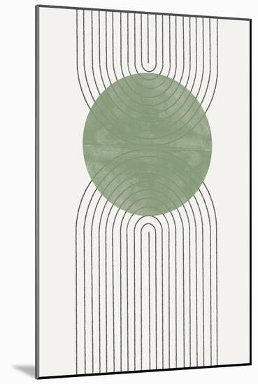 Green Moon No2.-THE MIUUS STUDIO-Mounted Giclee Print