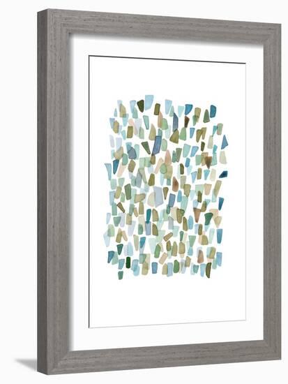 Green Mossy Seaglass-Louise van Terheijden-Framed Giclee Print