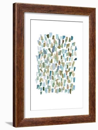 Green Mossy Seaglass-Louise van Terheijden-Framed Giclee Print