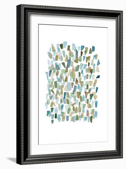 Green Mossy Seaglass-Louise van Terheijden-Framed Giclee Print