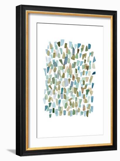 Green Mossy Seaglass-Louise van Terheijden-Framed Giclee Print