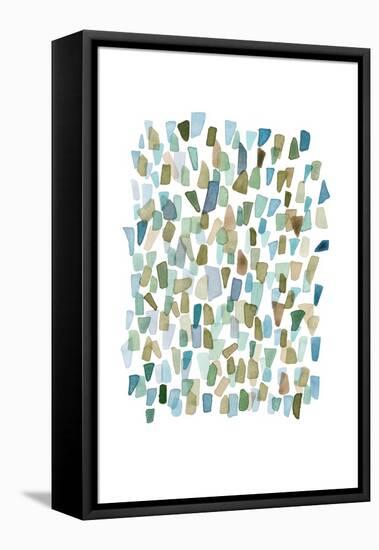 Green Mossy Seaglass-Louise van Terheijden-Framed Premier Image Canvas